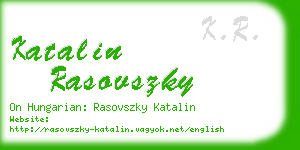 katalin rasovszky business card